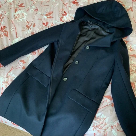 COS Cashmere Wool Hooded Coat - Picture 6 of 9